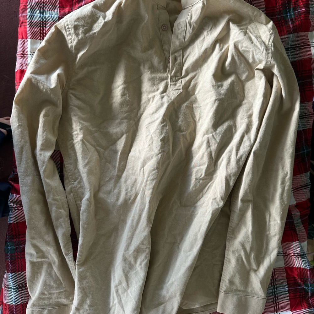 Cream Long Sleeve Tee Classic Style